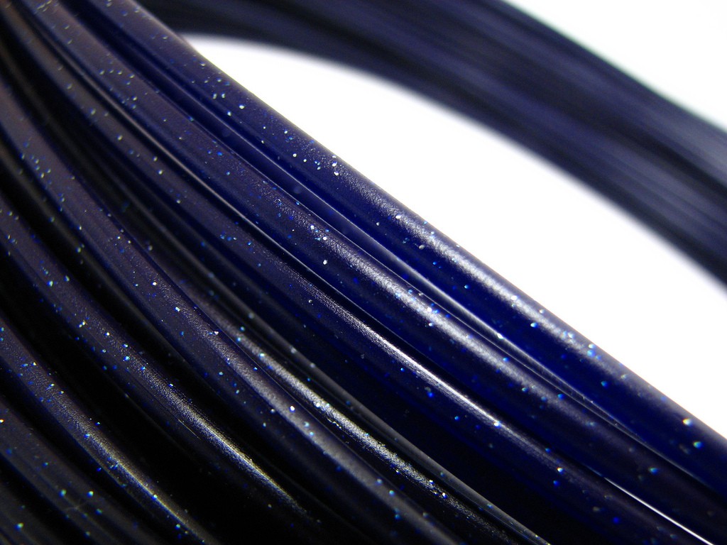 Galaxy Blue - coiled plastic filament